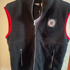 Marlboro Black Vest with Bold Red Accents